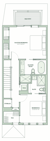 A floor plan of a house inspired by Hamptons residences, perfect for those seeking the elegance and charm found in NY resorts.